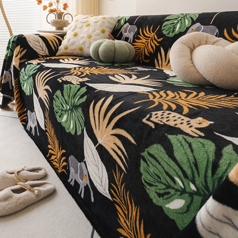 EIFLOY-Bohemia Sofa Towel Cover Blanket, 3 Seater, Thick, Universal Couch Slipcover,  Armchair Furniture Protector, Anti Scratch